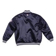 Vintage 90s MLB NY Yankees Blue Satin Bomber Varsity Jacket