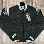 Vintage Chicago White Sox MLB Starter Diamond Jacket-Black Large 90s Y2K