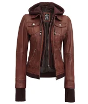 Elegant Women's Dark Brown Suede Car Coat by Kandis