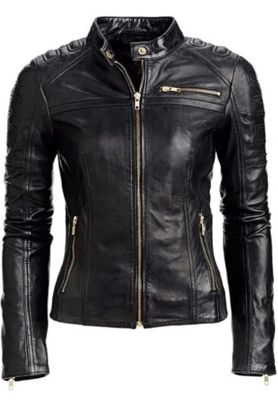 Women's Premium Lambskin Leather Biker Jacket