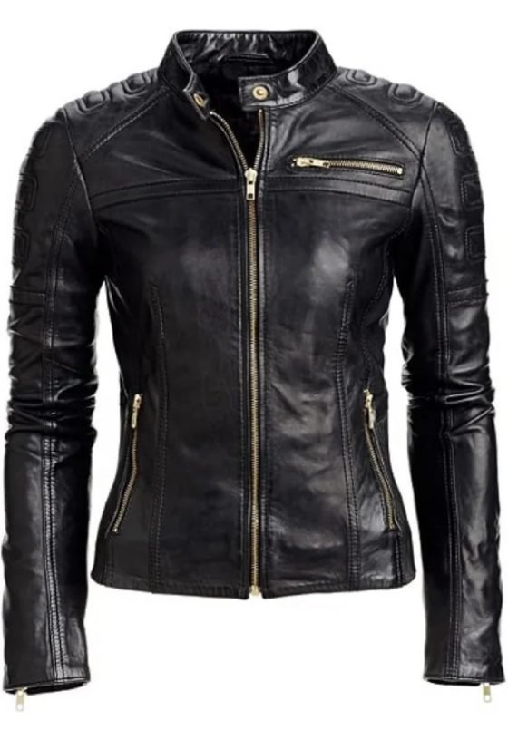 Women's Premium Lambskin Leather Biker Jacket