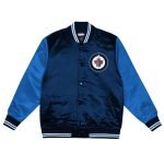 Youth Winnipeg Jets Mitchell & Ness Prime Time Satin Full-Snap Jacket