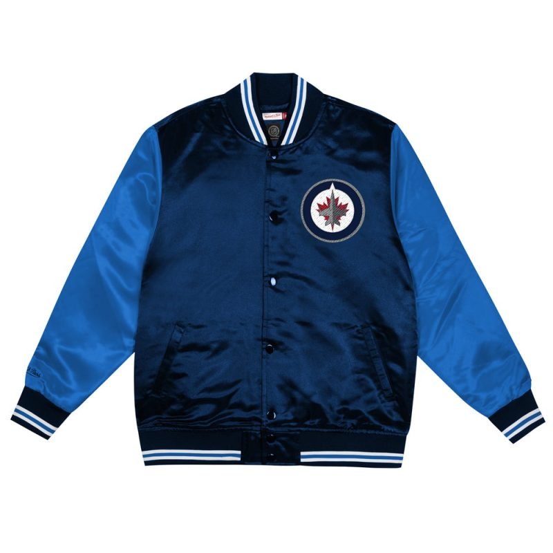 Youth Winnipeg Jets Mitchell & Ness Prime Time Satin Full-Snap Jacket