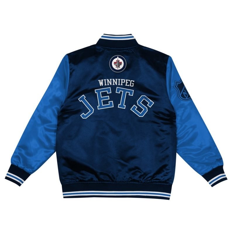 Youth Winnipeg Jets Mitchell & Ness Prime Time Satin Full-Snap Jacket