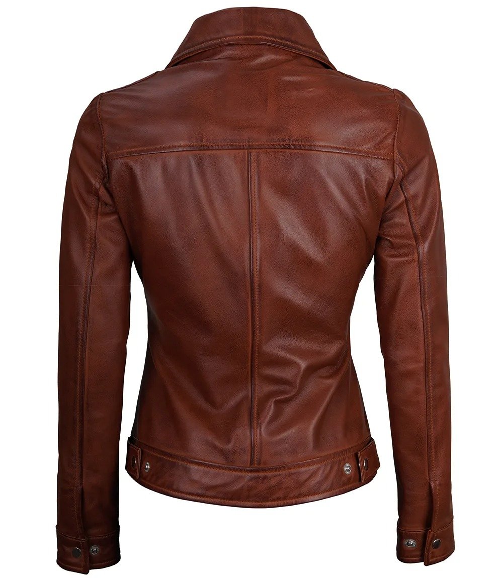 womens_real_leather_jacket__4602 Harrington Leather Jacket Women Cognac Wax