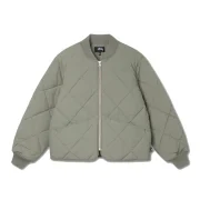 Stussy Green Windbreaker Dice Puffer Jacket - Image 2