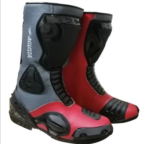 AGUSTA Handmade Motorbike Boots - Premium Leather with Extra Protection and Comfort