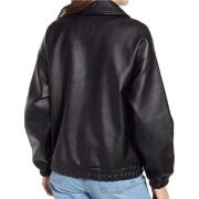 Aida Black A-2 Bomber Jacket - Image 2