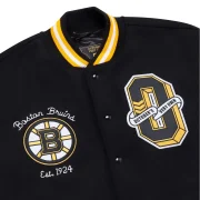 Boston Bruins OVO x NHL Black Full-Snap Varsity Jacket - Image 3