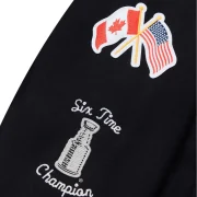 Boston Bruins OVO x NHL Black Full-Snap Varsity Jacket - Image 4