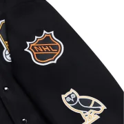 Boston Bruins OVO x NHL Black Full-Snap Varsity Jacket - Image 5