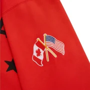 Chicago Blackhawks OVO x NHL Red Full-Snap Wool Varsity Jacket - Image 4