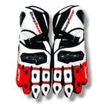 Custommade Sharp Racer SPR Motorcycle Racing Leather Gloves with Carbon Fibre Knuckles