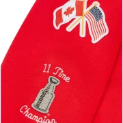 Detroit Red Wings OVO x NHL Red Full-Snap Wool Varsity Jacket - Image 4