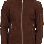 Goatskin Leather Jacket - Suede Finish, Quilted Lining