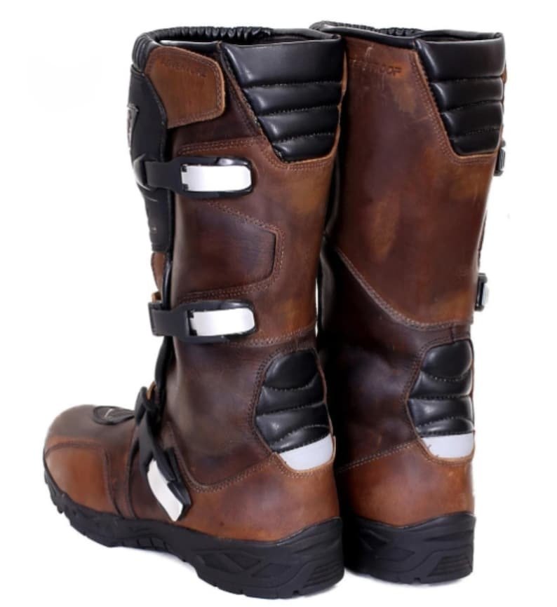 Handcrafted Adventure Motorcycle Touring Boots CE-Approved Off-Road Leather Gear Handcrafted Adventure Motorcycle Touring Boots - CE-Approved Off-Road Leather Gear