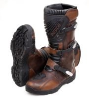 Handcrafted Adventure Motorcycle Touring Boots - CE-Approved Off-Road Leather Gear