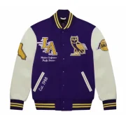 Los Angeles Lakers OVO X Wool & Leather Varsity Jacket