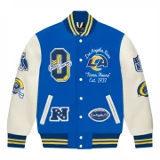 Los Angeles Rams OVO Royal Full-Snap Varsity Jacket