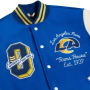 Los Angeles Rams OVO Royal Full-Snap Varsity Jacket - Image 3