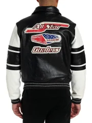 Men's Avirex All Star Black Leather Jacket - Back