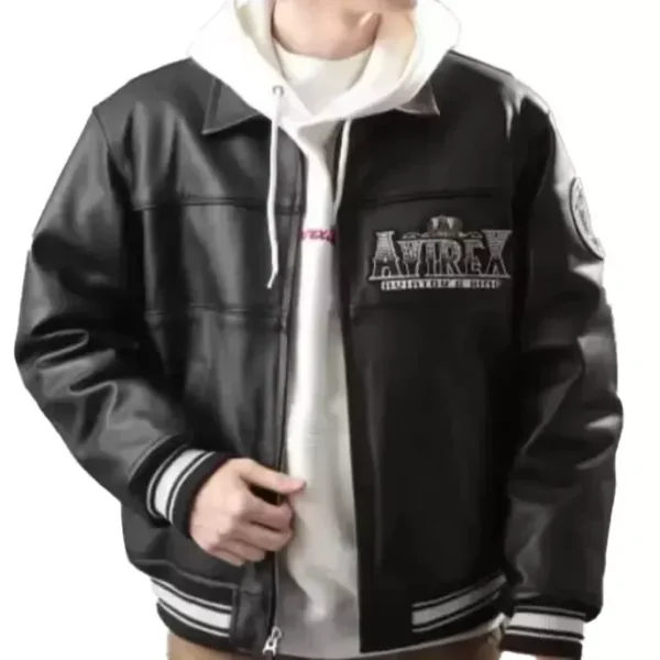 Men's Avirex Classic King 75 Black Aviator Jacket - Back