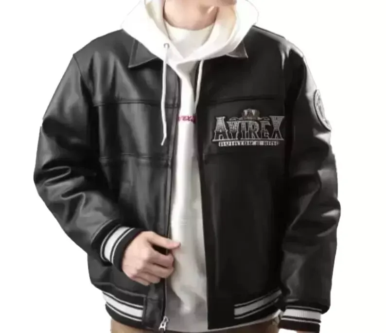Men's Avirex Classic King 75 Black Aviator Jacket. Men's Avirex Classic King 75 Black Aviator Jacket - Back