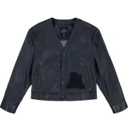 Men's Avirex Leather Cardigan - Front