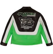 Men's Avirex Lone Wolf Lime Green Leather Jacket - Image 2