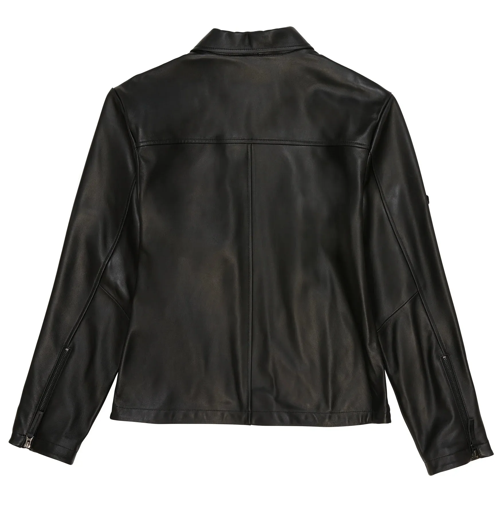 Men's Avirex Long Sleeve Leather Shirt. Men's Avirex Long Sleeve Leather Shirt - Back
