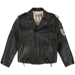 Men’s Avirex USA Tour Motorcycle Leather Jacket - Front