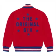 Montreal Canadiens OVO x NHL Red Full-Snap Varsity Jacket - Image 2