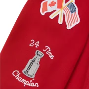 Montreal Canadiens OVO x NHL Red Full-Snap Varsity Jacket - Image 4