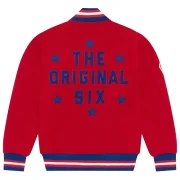 Montreal Canadiens OVO x NHL Red Full-Snap Varsity Jacket - Image 2