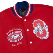 Montreal Canadiens OVO x NHL Red Full-Snap Varsity Jacket - Image 3