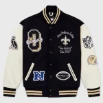 New Orleans Saints OVO Wool & Leather Varsity Jacket