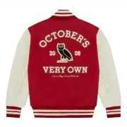 OVO Collegiate Jacket Red/Cream - Image 2