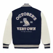 OVO Collegiate Varsity Jacket Navy - Image 2