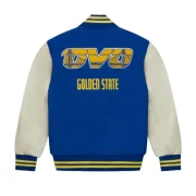 Golden State Warriors OVO X Wool & Leather Varsity Jacket - Image 2