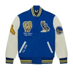Golden State Warriors OVO X Wool & Leather Varsity Jacket