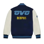 Memphis Grizzlies OVO X Wool & Leather Varsity Jacket - Image 3