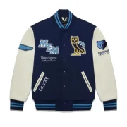 Memphis Grizzlies OVO X Wool & Leather Varsity Jacket
