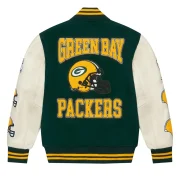 OVO x NFL Green Bay Packers Green Full-Snap Varsity Jacket - Image 2