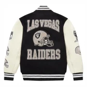 OVO x NFL Las Vegas Raiders Black Full-Snap Varsity Jacket - Image 2