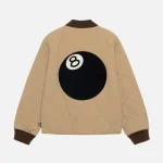 Stussy 8 Ball Brown Quilted Liner Jacket