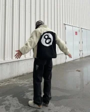 Stussy 8 Ball Sherpa Reversible Jacket - Image 5