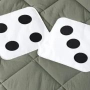 Stussy Green Windbreaker Dice Puffer Jacket - Image 3