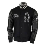 Stussy x Kostas Seremetis Vintage Black Wool & Leather Varsity Jacket