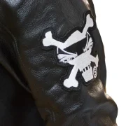 Stussy x Kostas Seremetis Vintage Black Wool & Leather Varsity Jacket - Image 5