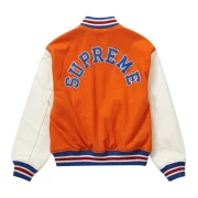 Supreme Tiger Orange & White Varsity Jacket - Image 3